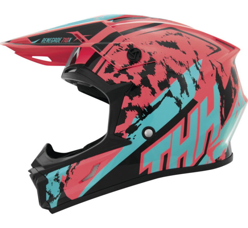 THH Helmets 646491 - T710XR Renegade Coral/Bue Youth - Medium THH Helmets 646491 - T710XR Renegade Coral/Bue Youth - Medium