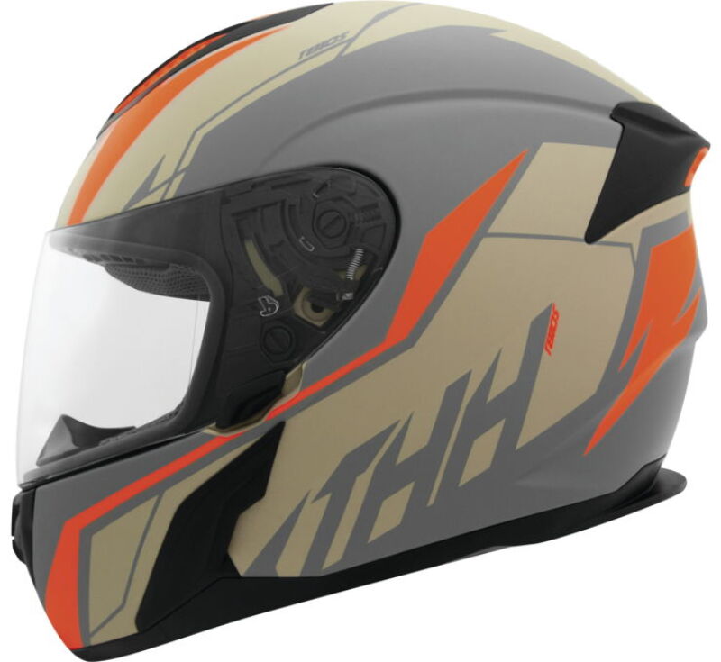 THH Helmets 646879 - T810S Turbo Gray/Orange - Large THH Helmets 646879 - T810S Turbo Gray/Orange - Large