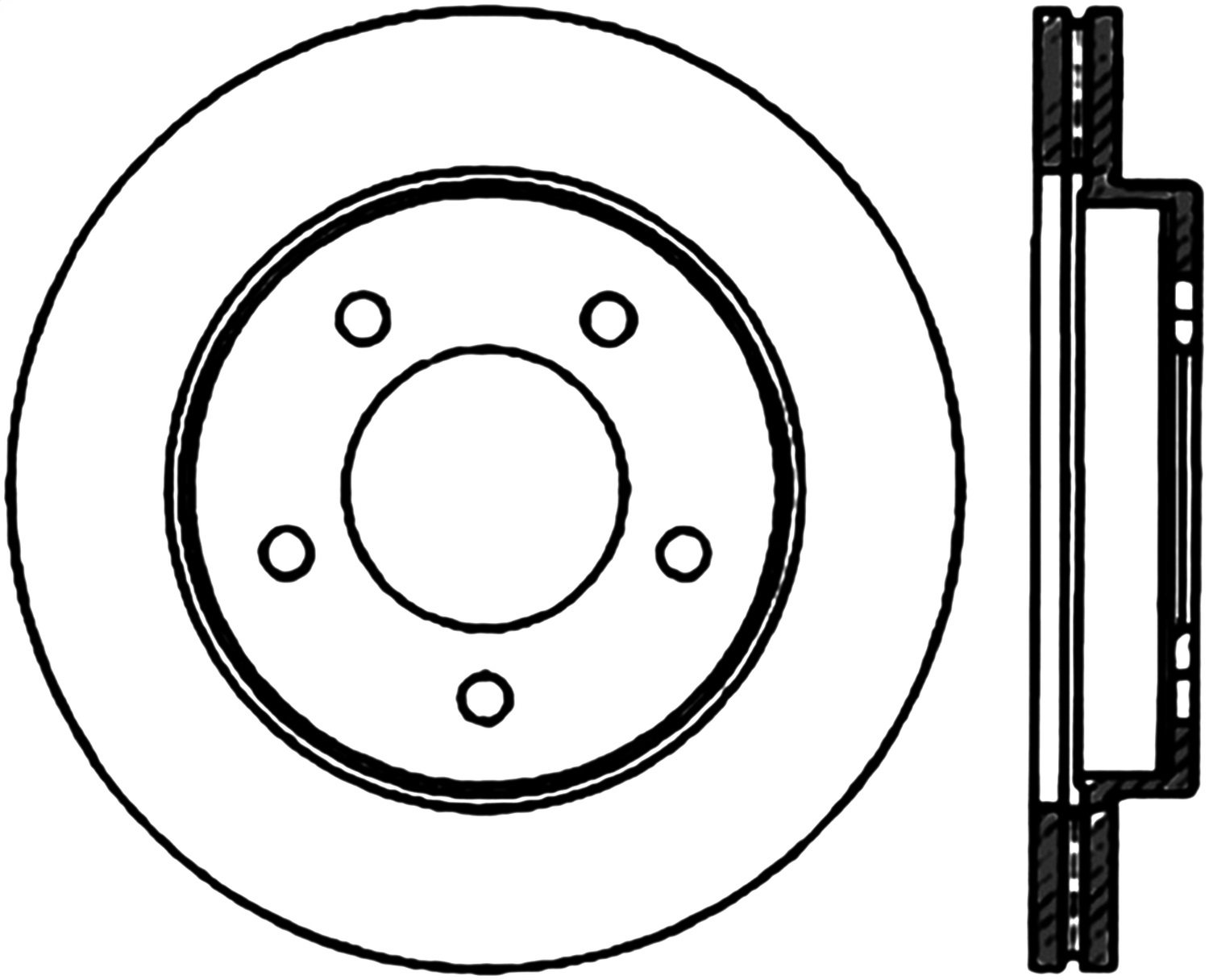 StopTech 128.65057R - Sport Cross Drilled Brake Rotor; Front Right