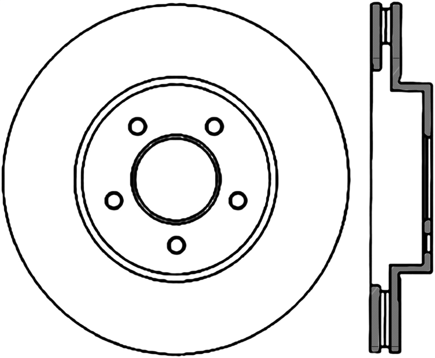 StopTech 128.65107R - Sport Cross Drilled Brake Rotor; Front Right