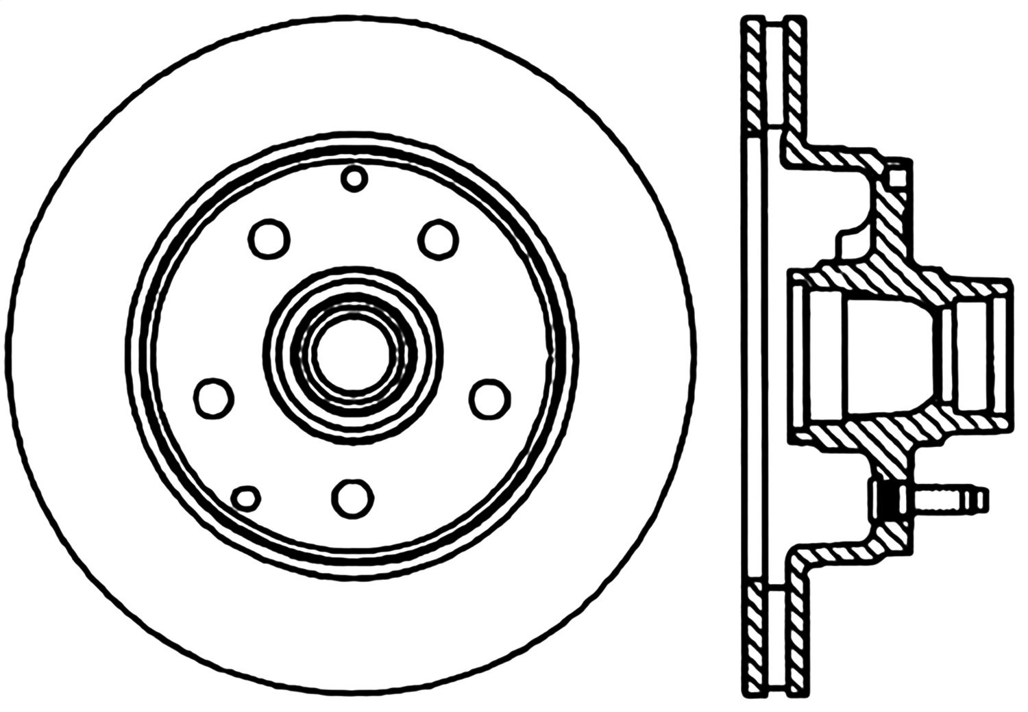 StopTech 128.66016R - Sport Cross Drilled Brake Rotor; Front Right