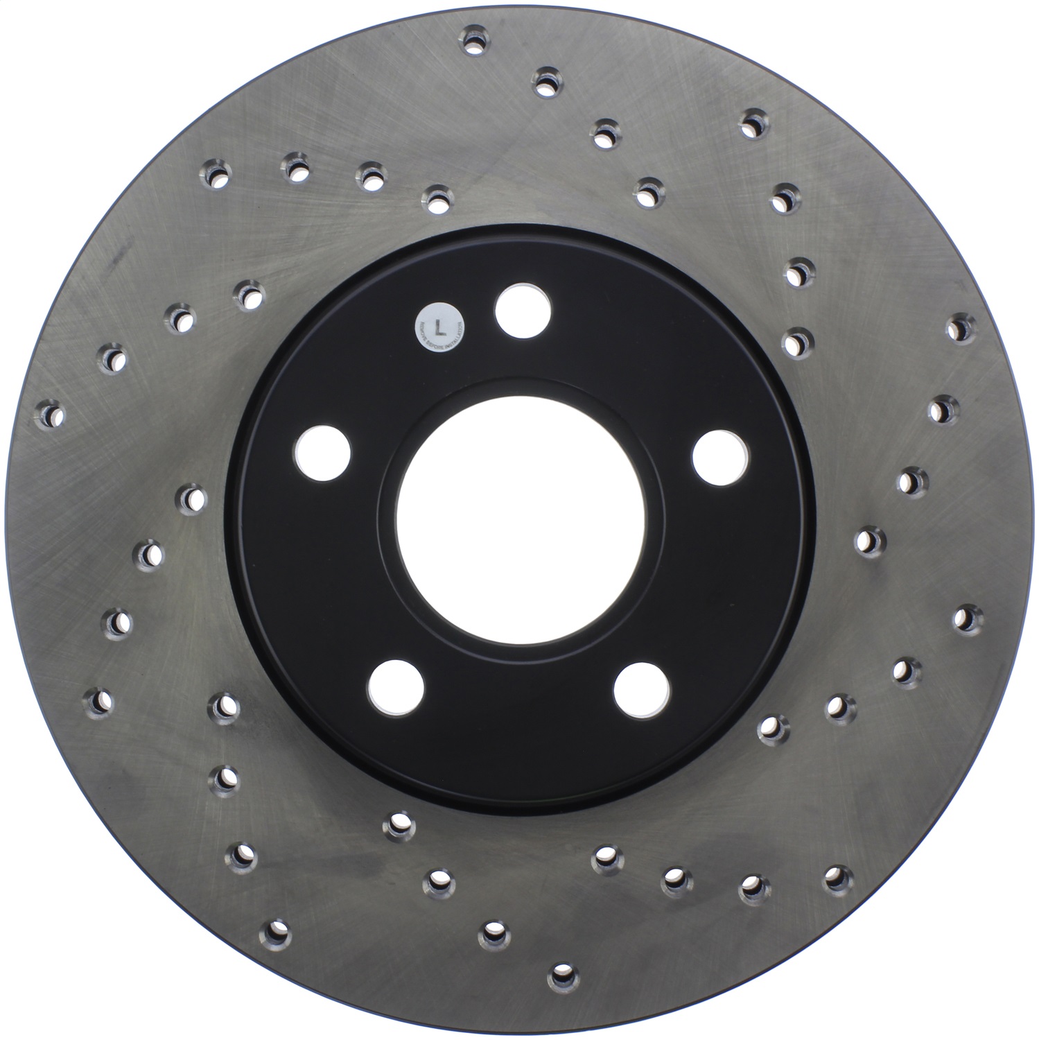 StopTech 128.65132L - Sport Cross Drilled Brake Rotor; Front Left