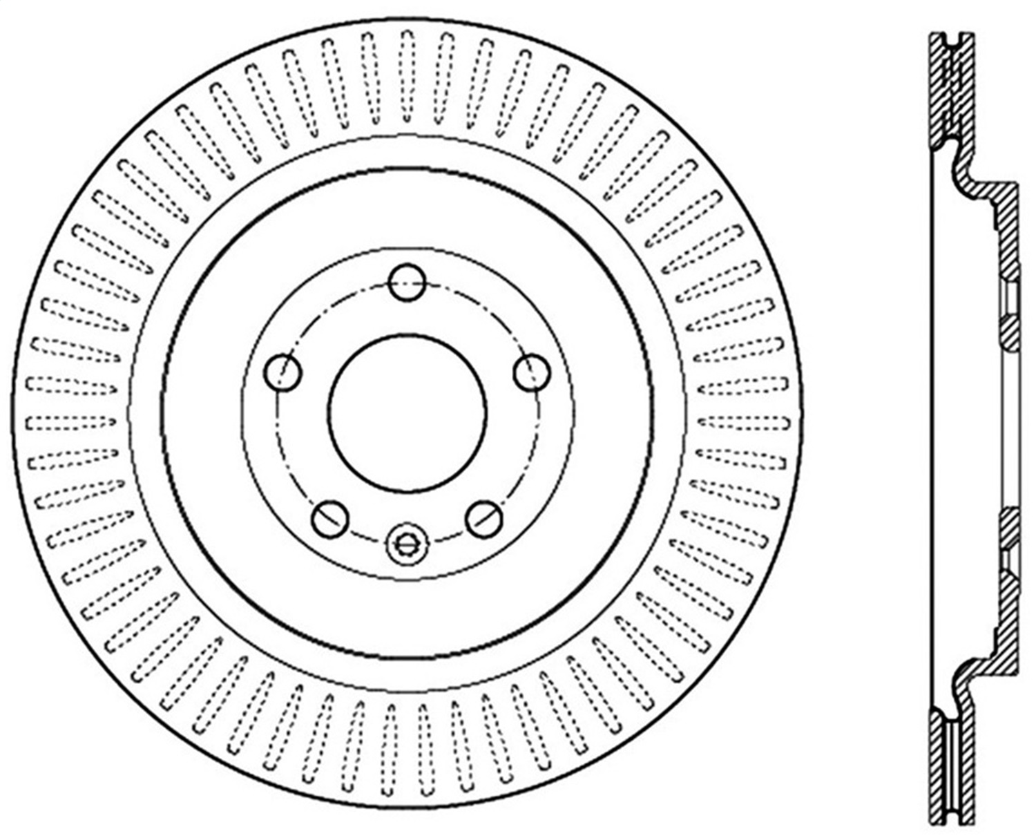 StopTech 128.65137R - Sport Cross Drilled Brake Rotor - Front Right