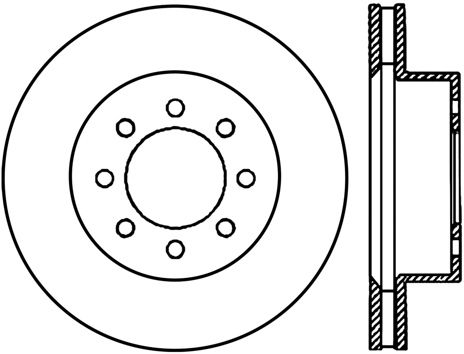StopTech 128.65110R - Sport Cross Drilled Brake Rotor; Front Right