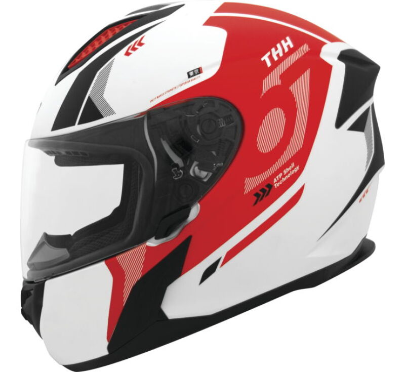 THH Helmets 648029 - T810S Hayate Pearl White/Red - XS