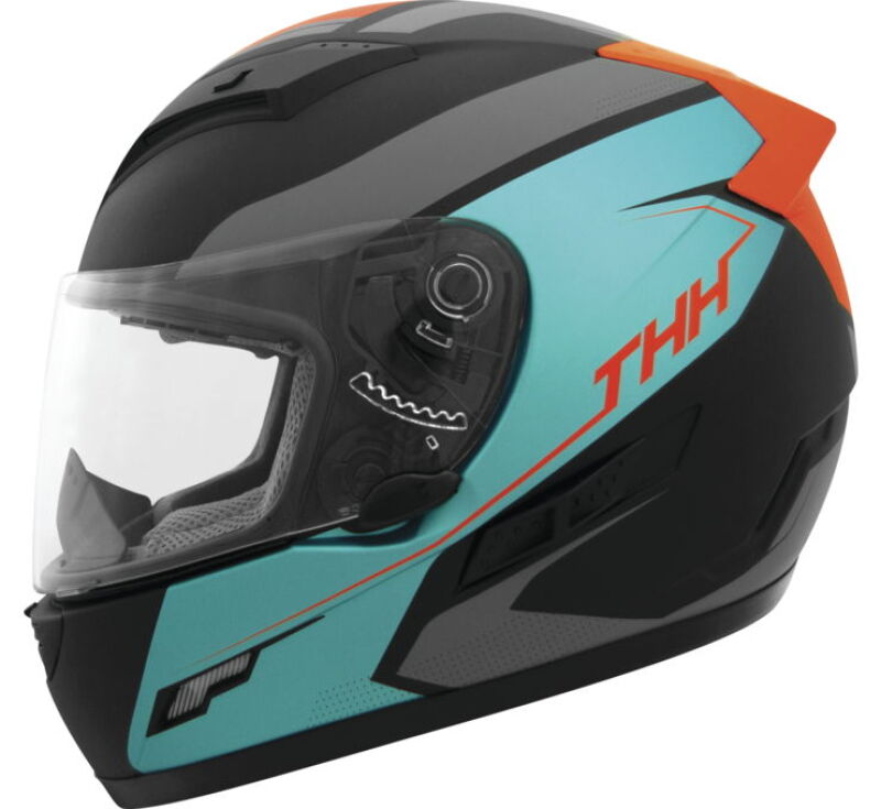 THH Helmets 648060 - TS-80 Vision Orange/Turquoise - Small THH Helmets 648060 - TS-80 Vision Orange/Turquoise - Small