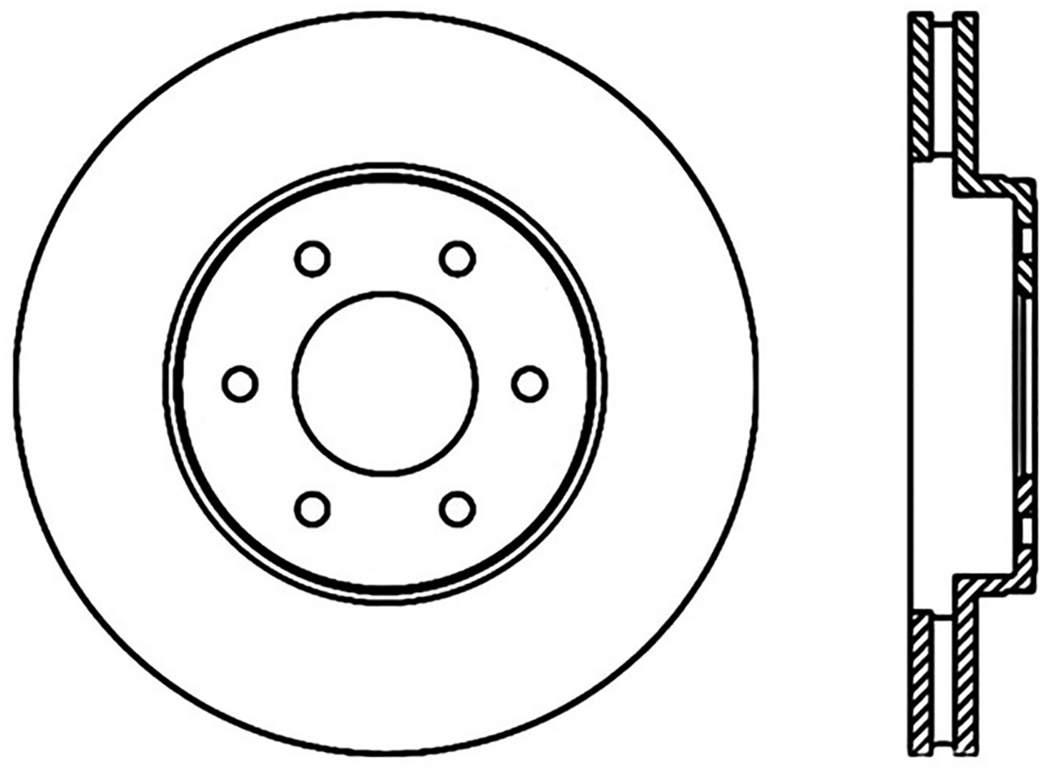 StopTech 128.66064L - Sport Cross Drilled Brake Rotor; Front Left