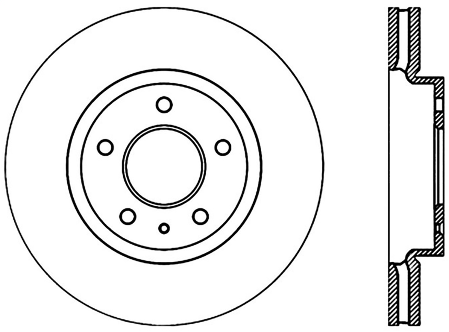 StopTech 128.66067R - Sport Cross Drilled Brake Rotor; Front Right