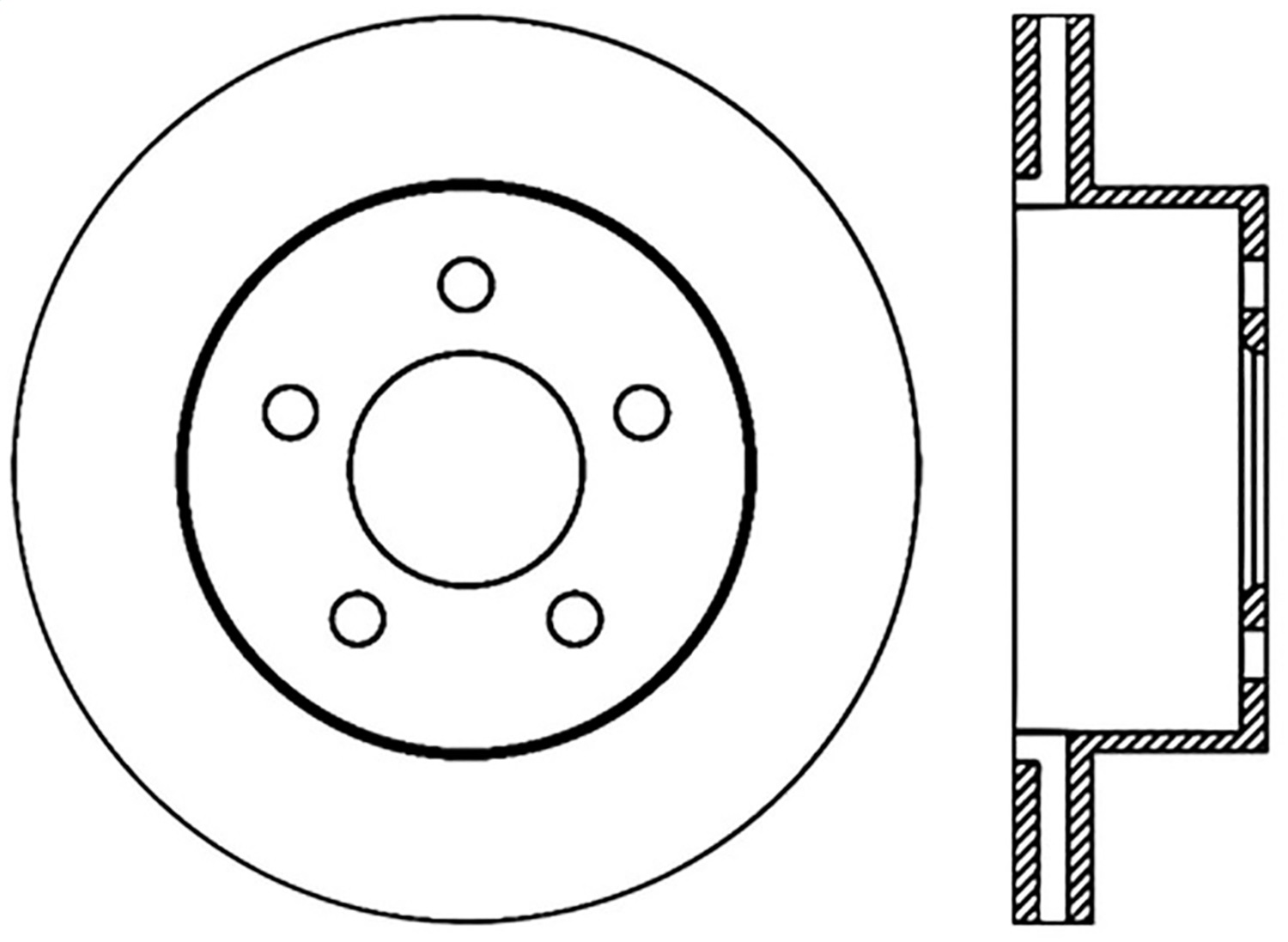 StopTech 128.67045R - Sport Cross Drilled Brake Rotor; Front Right