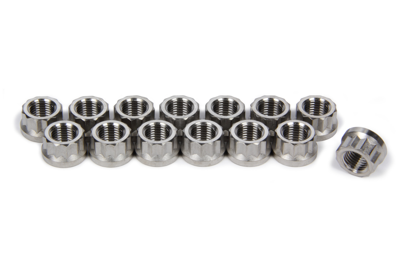 Ti22 Performance TIP1124 - Header Flange Nut Set 12pt Titanium 14pcs