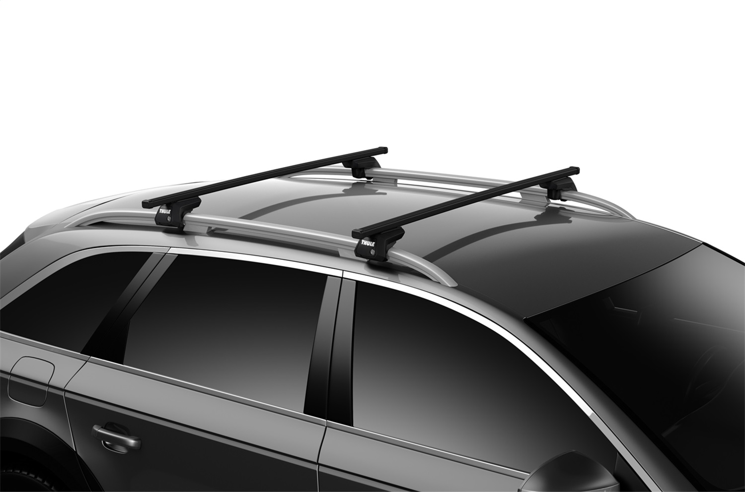 Thule 712100 - SquareBar 108 Load Bars for Evo Roof Rack System (2 Pack / 43in.) - Black