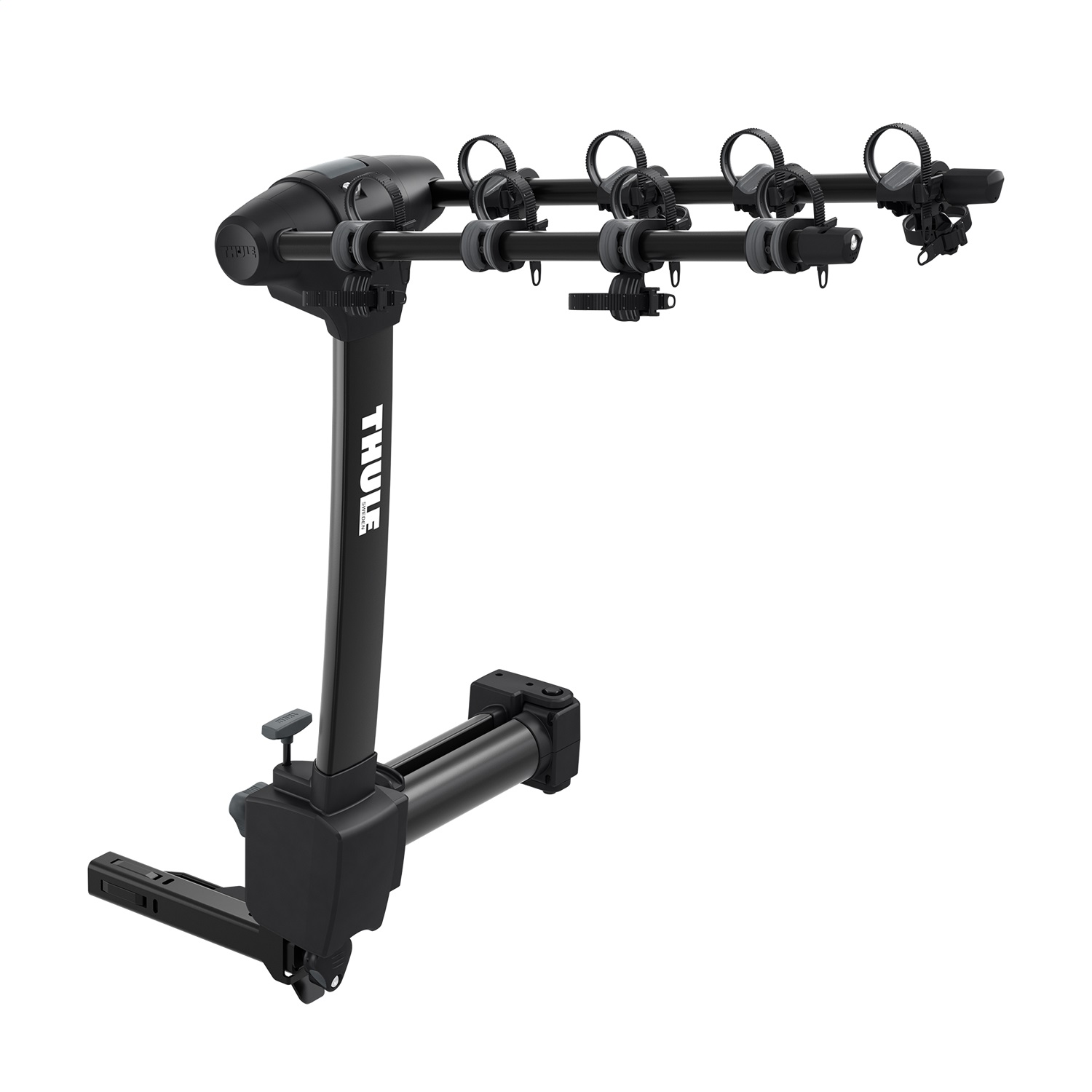 Thule 9027XT - Apex XT Swing 4 - Hanging Hitch Bike Rack w/Swing-Away Arm (Up to 4 Bikes) - Black