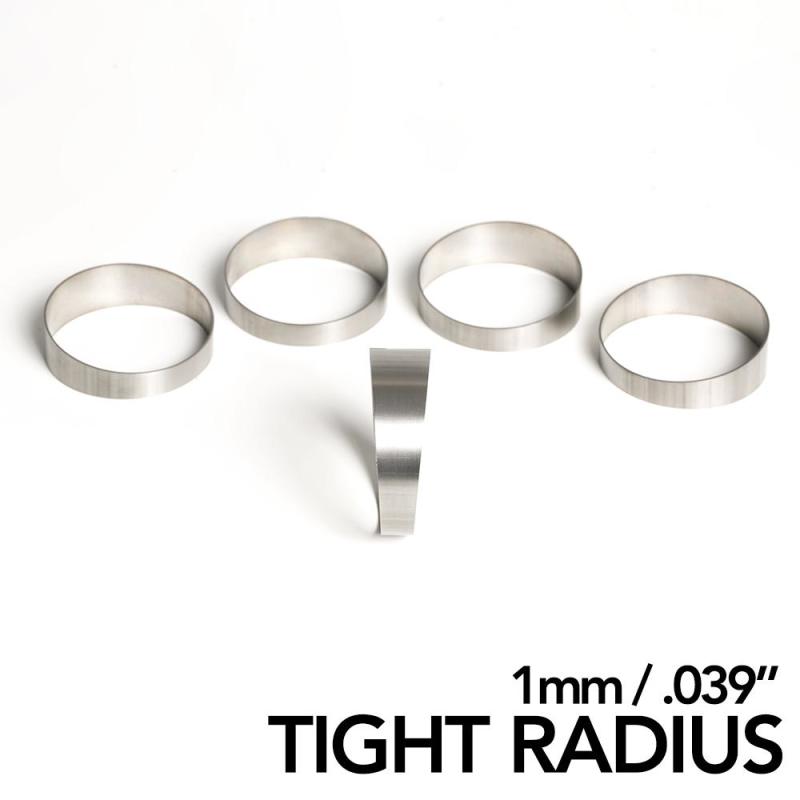 Ticon 109-03801-0013 - Industries 1.5in 45 Degree 2.55in CLR Tight Radius 1mm Wall Titanium Pie Cuts - 5pk