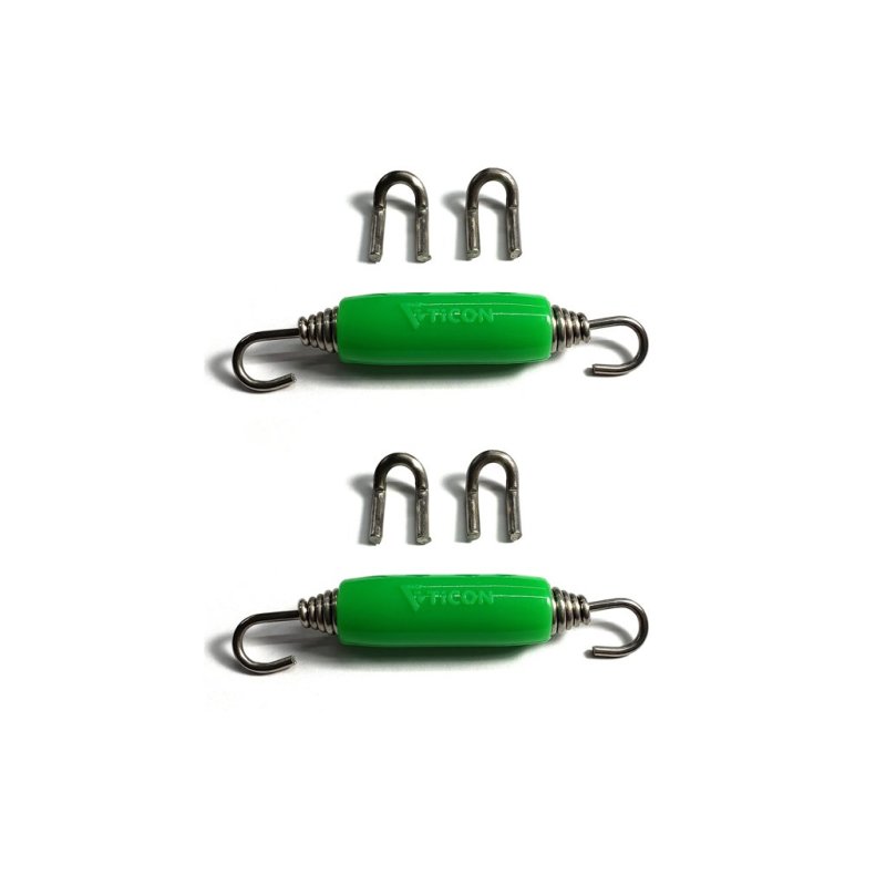 Ticon 108-00212-1102 - Industries Green Silicone Titanium Spring Tab and Spring Kit (4 Tabs/2 Springs) - 2 Pack