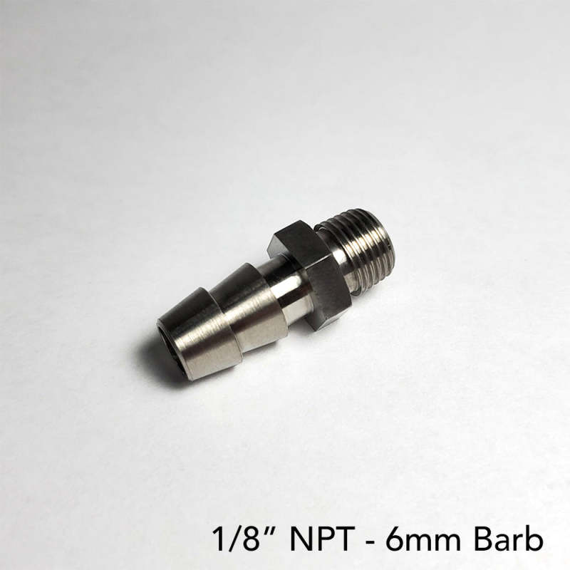 Ticon 124-06001-0028 - Industries 6mm Barb Type 28mm OAL1/8in NPT Fitting Ticon 124-06001-0028 - Industries 6mm Barb Type 28mm OAL1/8in NPT Fitting