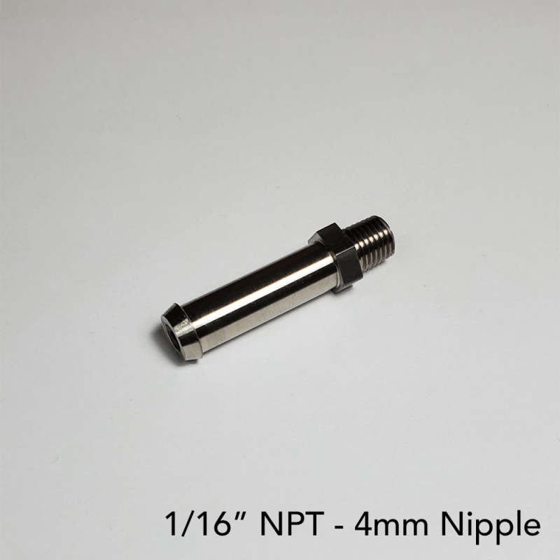 Ticon 124-04000-1040 - Industries 4mm Nipple Type 40mm OAL 1/16in NPT Fitting