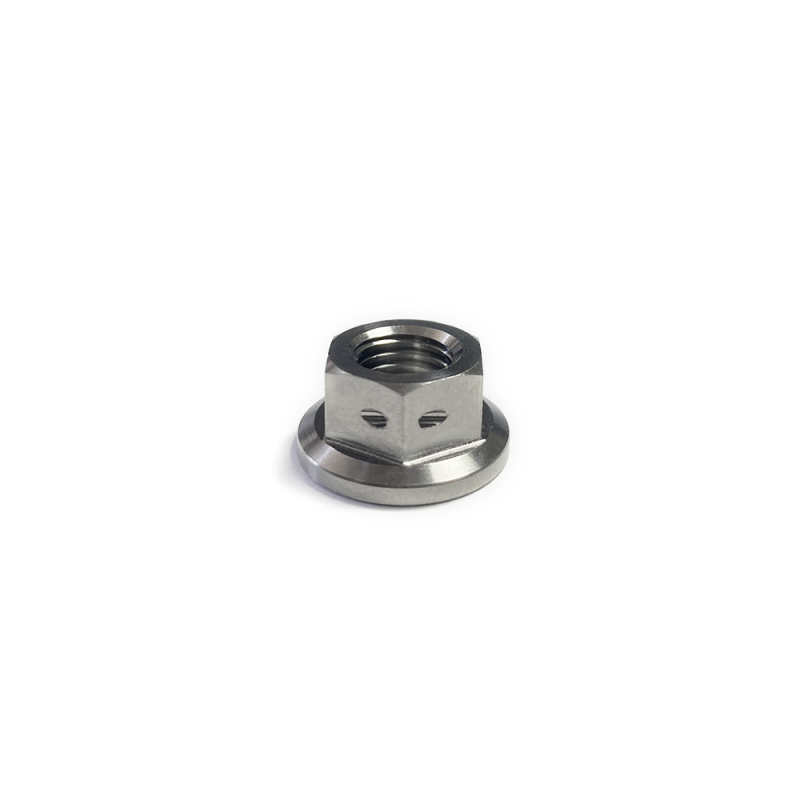 Ticon 126-10514-0510 - Industries Titanium Nut Flanged M8x1.25TP 12mm 6pt Head Drilled