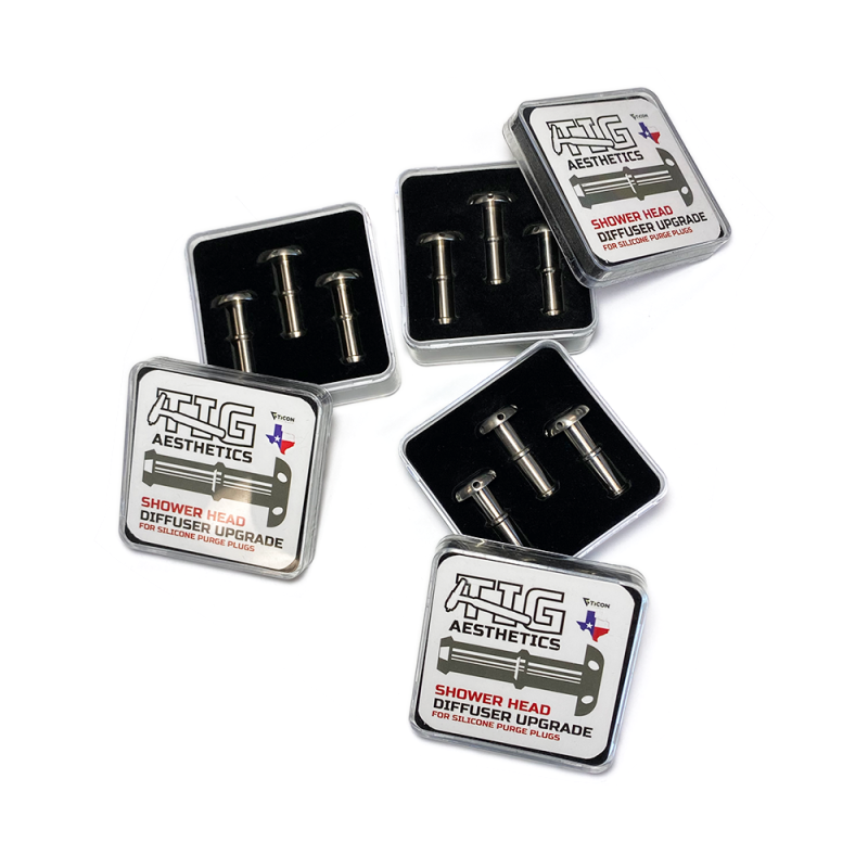 Ticon 903-76015-0003 - Industries Tig Aesthetics Titanium Shower Diffuser - Barb Outlet - 9 Piece (3 Box)
