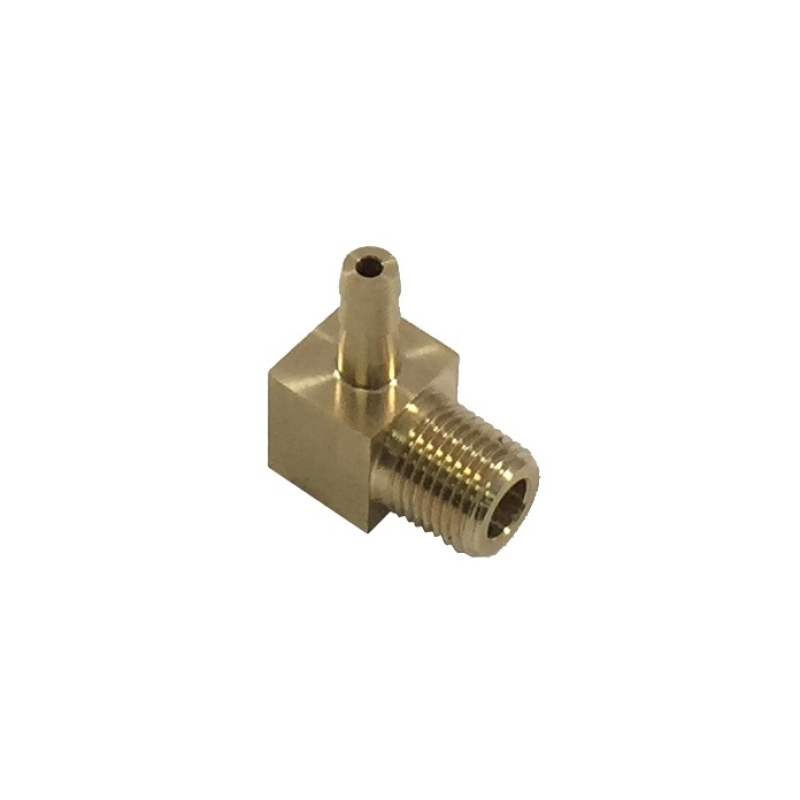 Torque Solution TS-NPT-18.90B - Brass 1/8 in NPT Fitting: Universal 90 Degree Barb