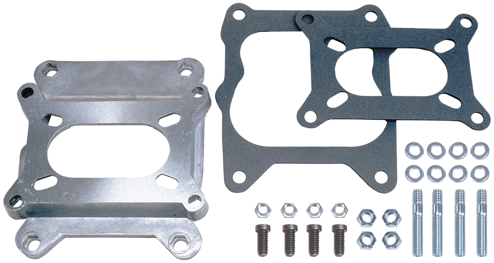 Trans-Dapt Performance 2087 - 1-1/8 IN. TALL, 2BBL CARB TO QUADRAJET MANIFOLD CARBURETOR ADAPTER -CAST ALUMINUM