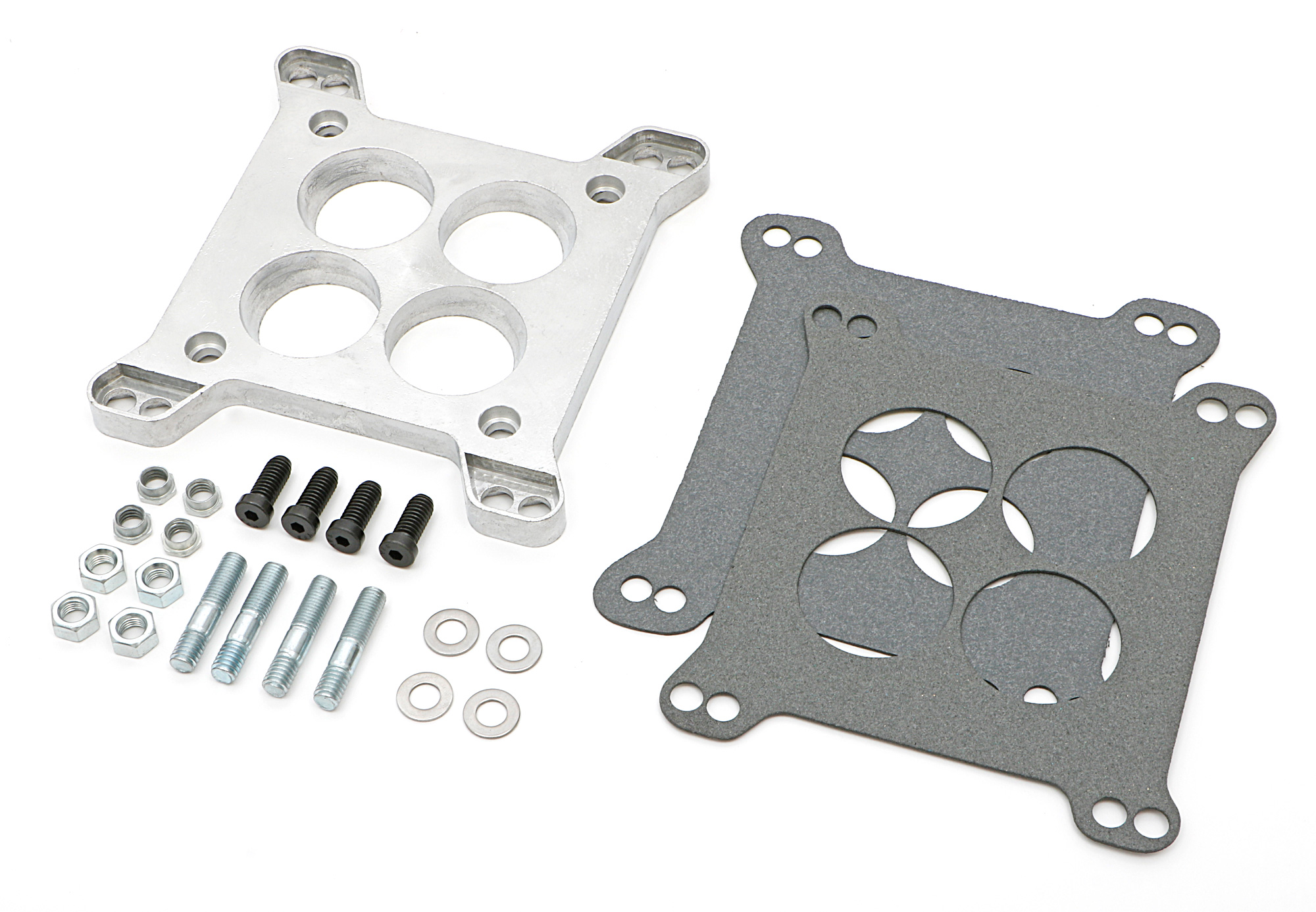 Trans-Dapt Performance 2062 - CARBURETOR ADAPTER; 1/2 IN. TALL; LARGE ROCHESTER CARBURETOR TO SMALL ROCHESTER/HOLLEY/AFB MANIFOLD- CAST ALUMINUM