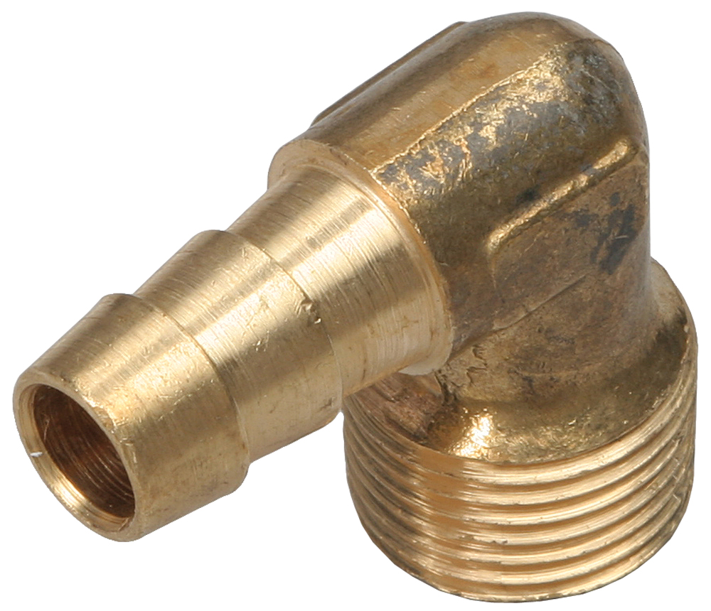 Trans-Dapt Performance 2271 - 90 DEGREE FUEL HOSE FITTING; 3/8 IN. NPT TO 3/8 IN. I.D.- BRASS