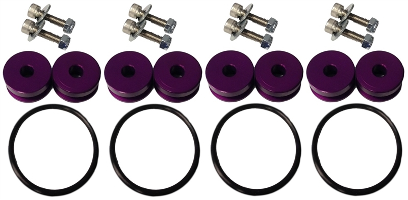 Torque Solution TS-UNI-026PRC - Billet Bumper Quick Release Kit Combo (Purple): Universal Torque Solution TS-UNI-026PRC - Billet Bumper Quick Release Kit Combo (Purple): Universal