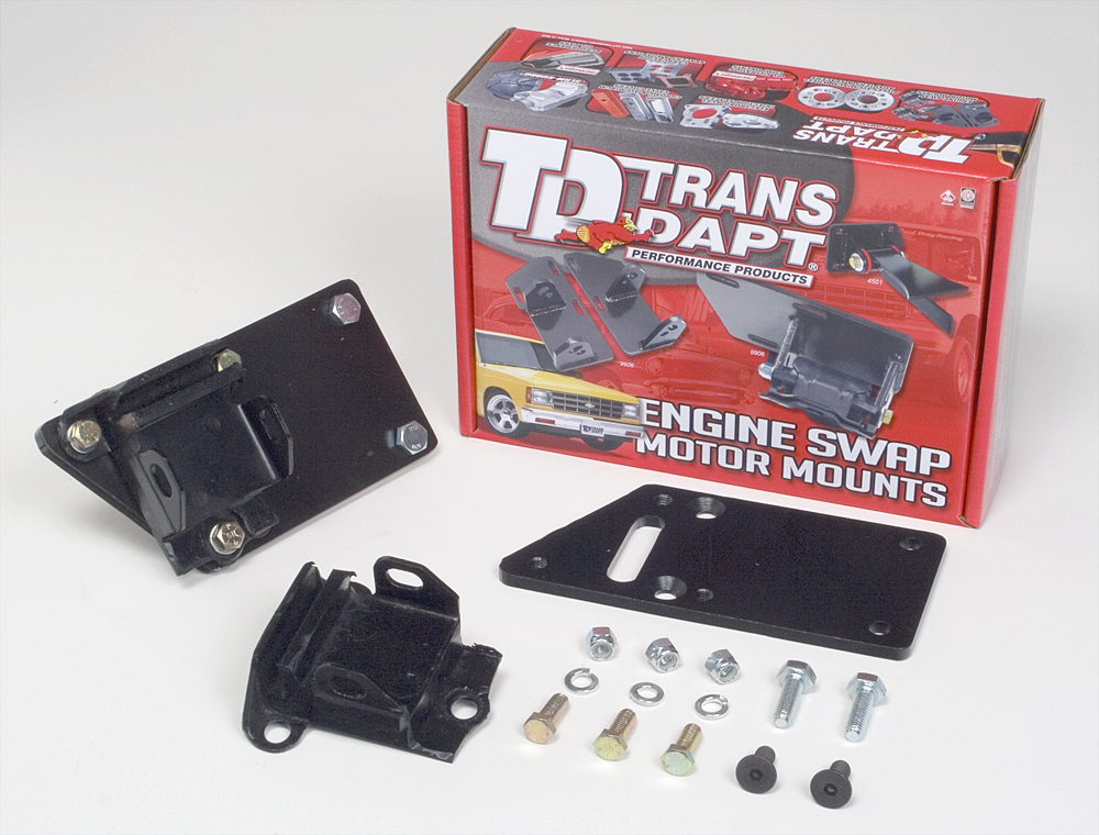 Trans-Dapt Performance 4595 - CHEVY LS SERIES ENGINE INTO SB CHEVY CHASSIS (1 IN. OFFSET) - MOUNT KIT
