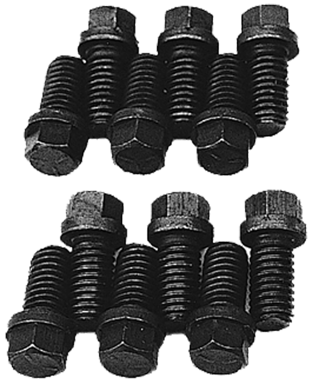 Trans-Dapt Performance 4900 - HEADER BOLTS; 5/16"-18 X 3/4"; 3/8 IN. HEX HEAD (12 BOLTS); BLACK OXIDE FINISH- SB CHRYSLER