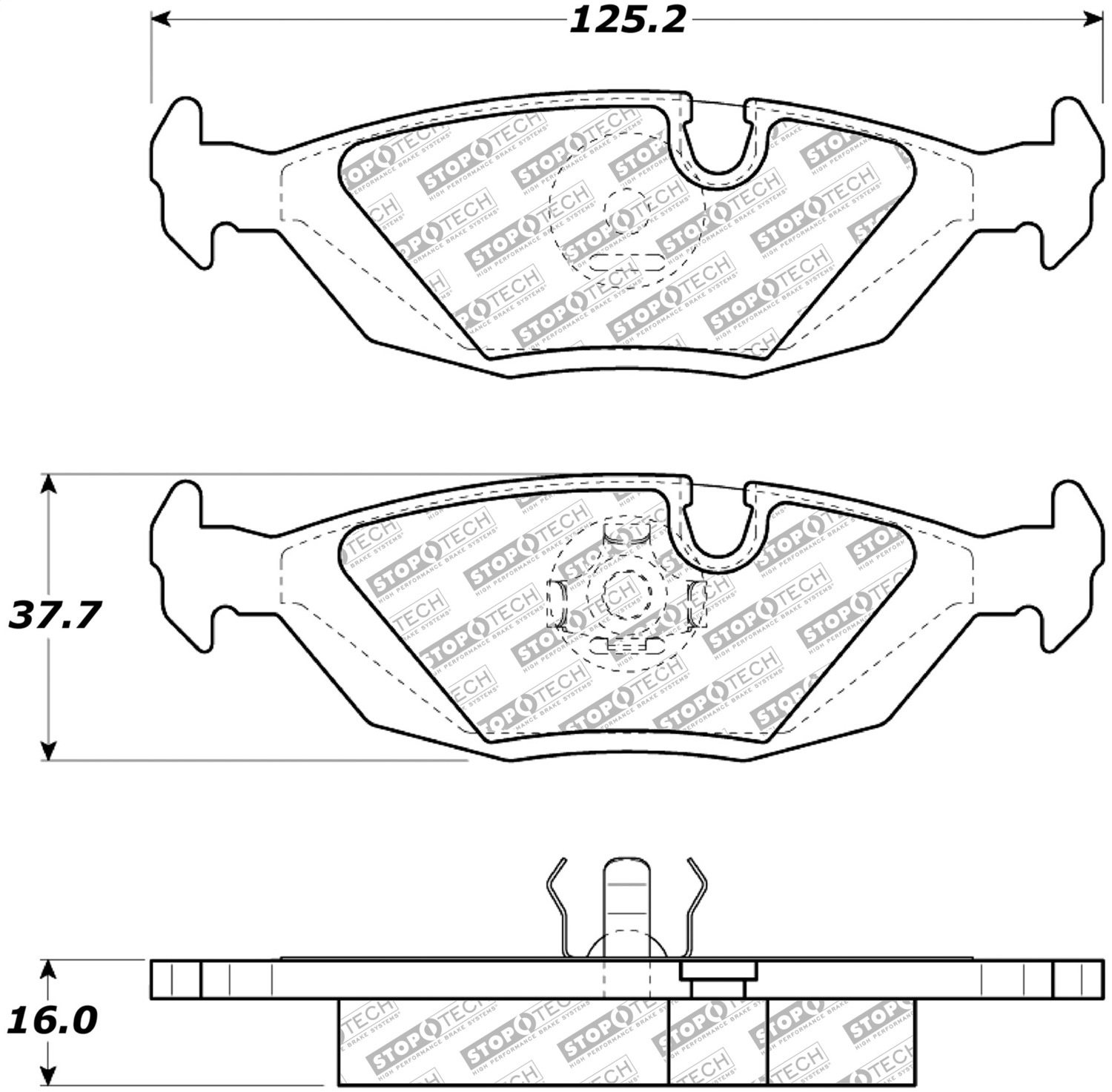 StopTech 305.02790 - Street Select Brake Pads with Hardware