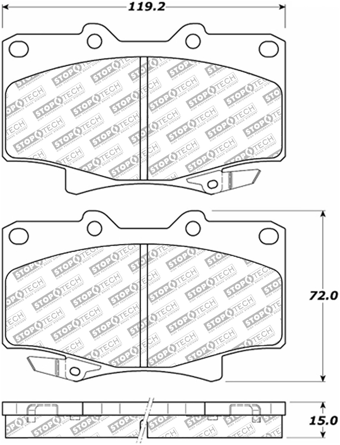 StopTech 305.05020 - Street Select Brake Pads with Hardware StopTech 305.05020 - Street Select Brake Pads with Hardware