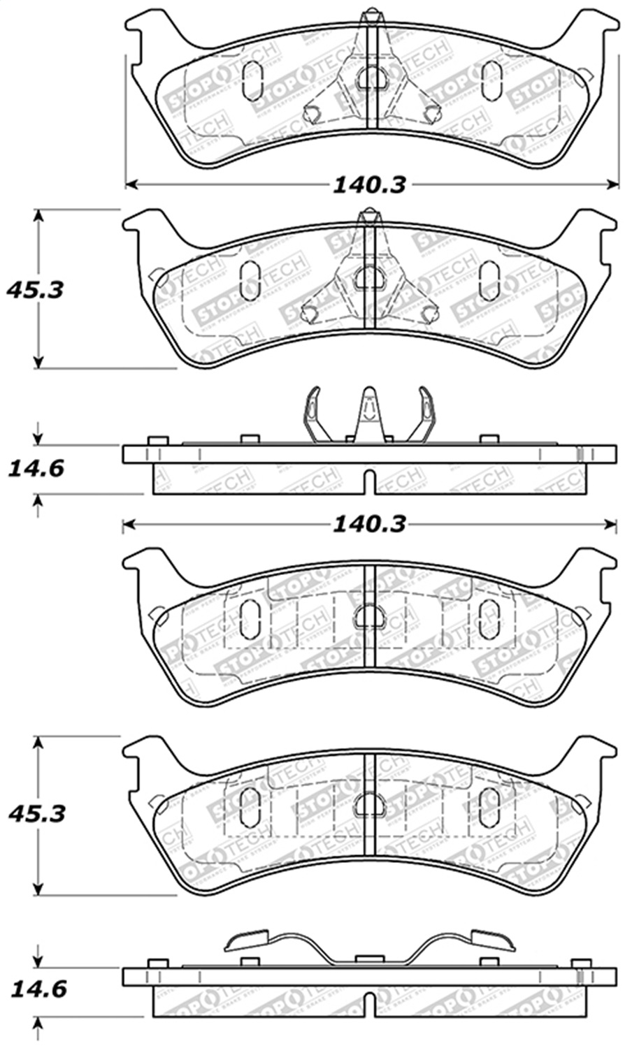 StopTech 305.06670 - Street Select Brake Pads StopTech 305.06670 - Street Select Brake Pads