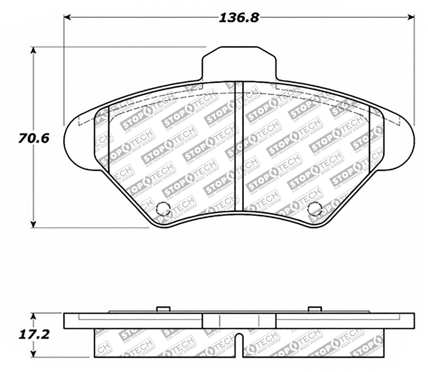 StopTech 305.06000 - Street Select Brake Pads with Hardware