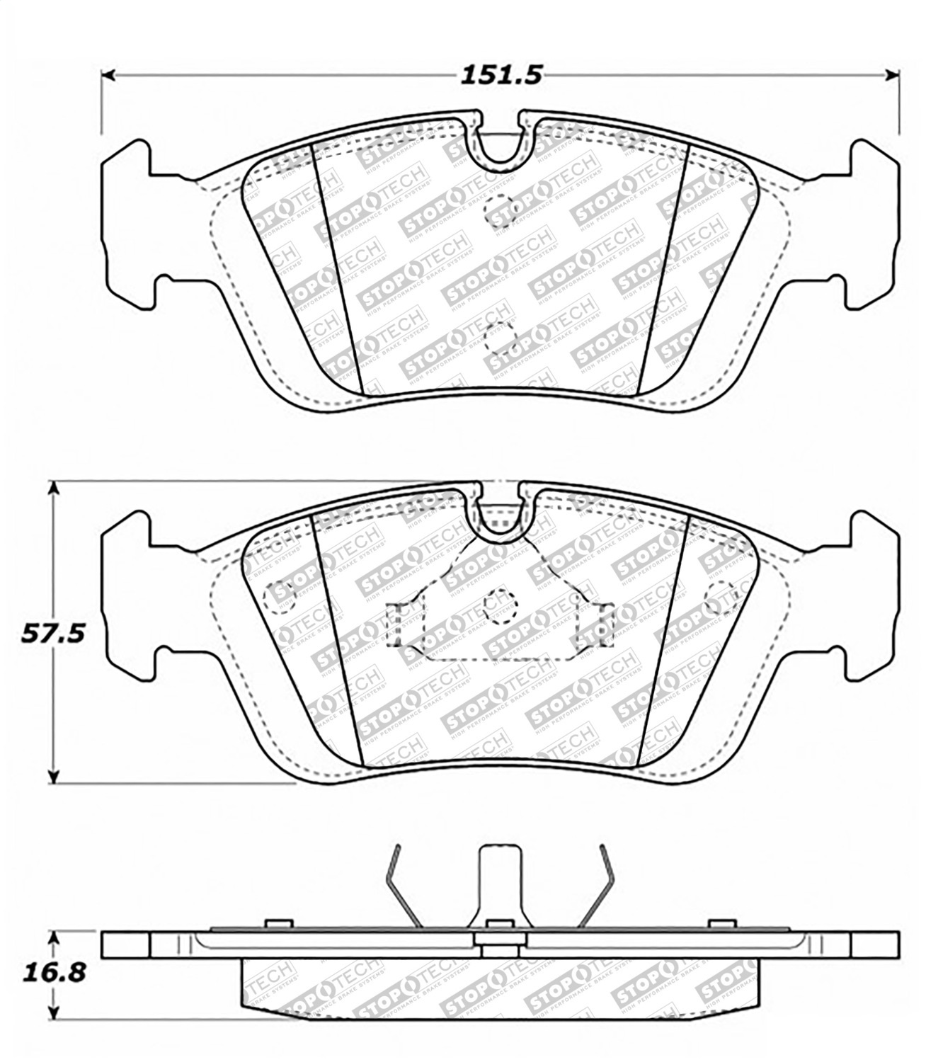 StopTech 305.05580 - Street Select Brake Pads - Rear
