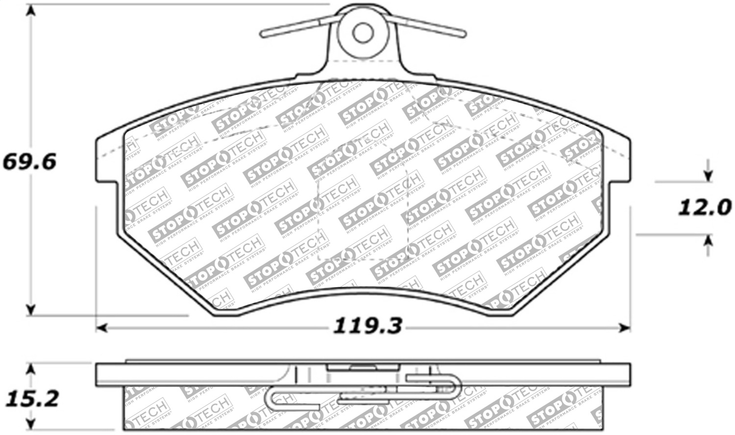 StopTech 305.06960 - Street Select Brake Pads with Hardware