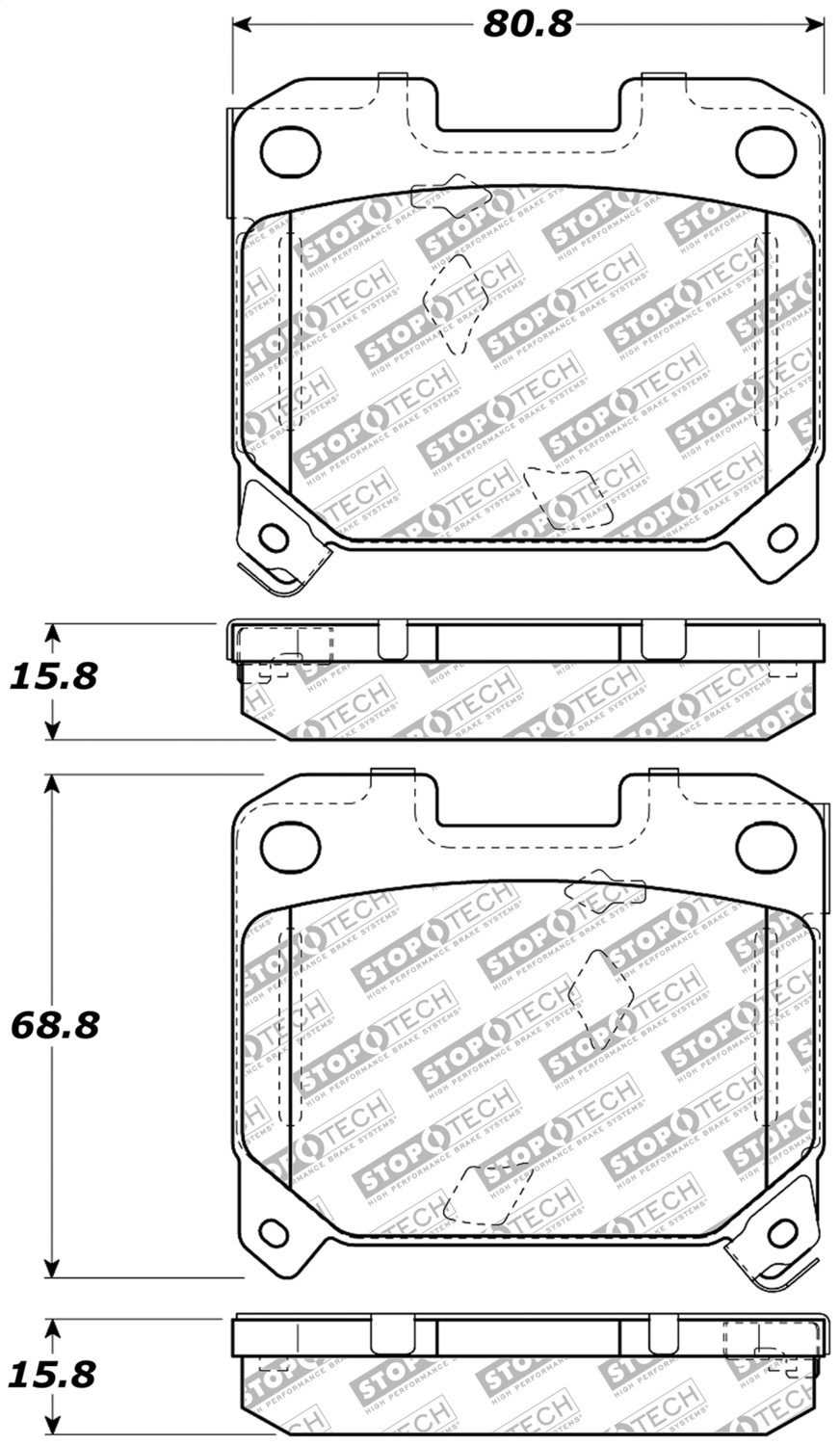 StopTech 305.06300 - Street Select Brake Pads StopTech 305.06300 - Street Select Brake Pads