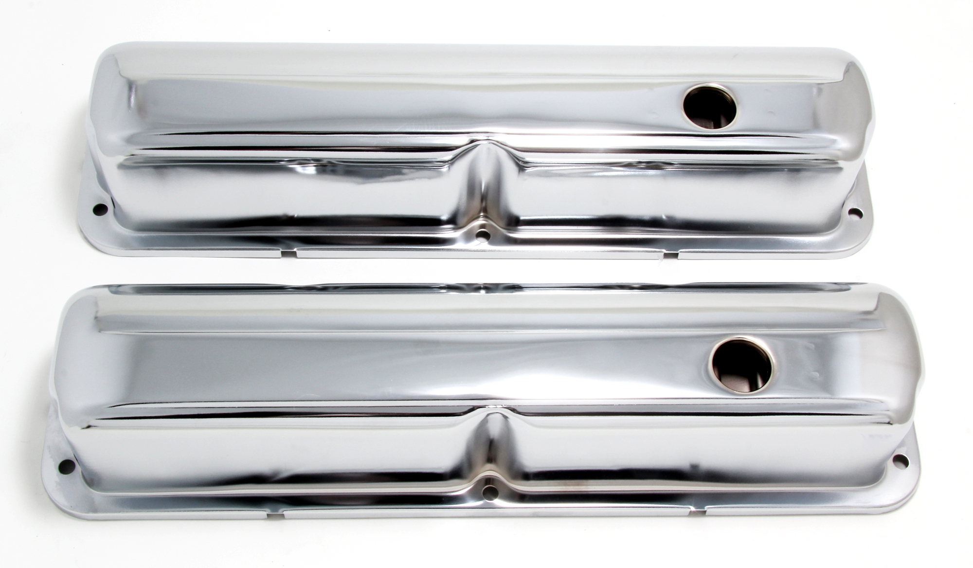 Trans-Dapt Performance 9296 - TRADITIONAL DESIGN VALVE COVERS; STOCK; FORD 352, 360, 390, 406, 427, 428 (NOT COBRAJET 428)- CHROME Trans-Dapt Performance 9296 - TRADITIONAL DESIGN VALVE COVERS; STOCK; FORD 352, 360, 390, 406, 427, 428 (NOT COBRAJET 428)- CHROME