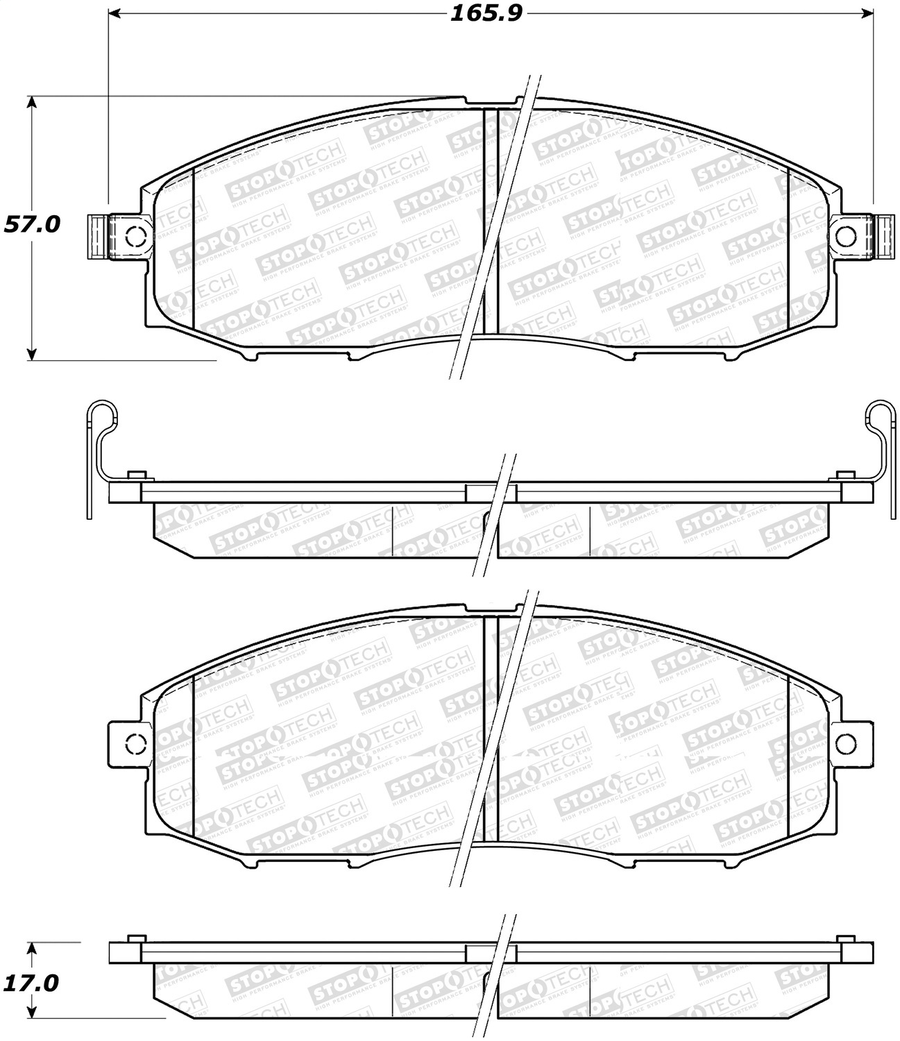 StopTech 305.08300 - Street Select Brake Pads StopTech 305.08300 - Street Select Brake Pads