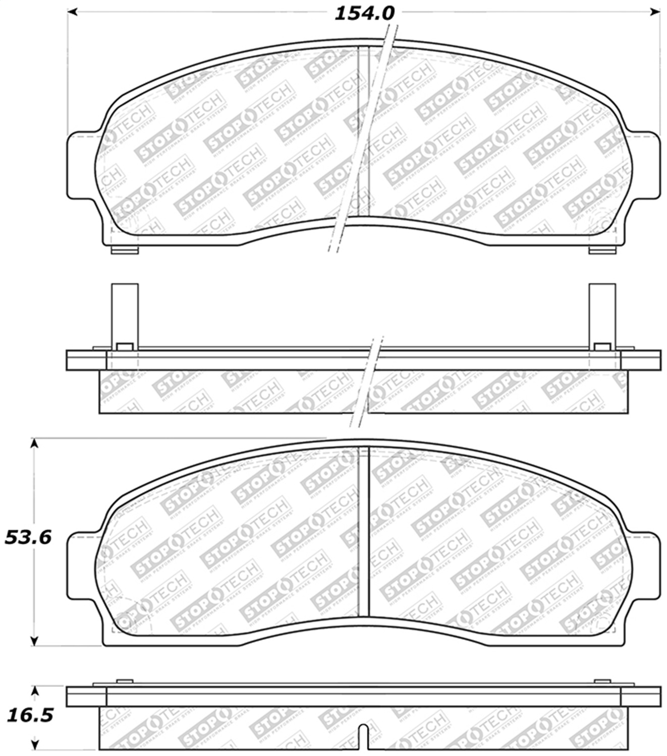 StopTech 305.08330 - Street Select Brake Pads