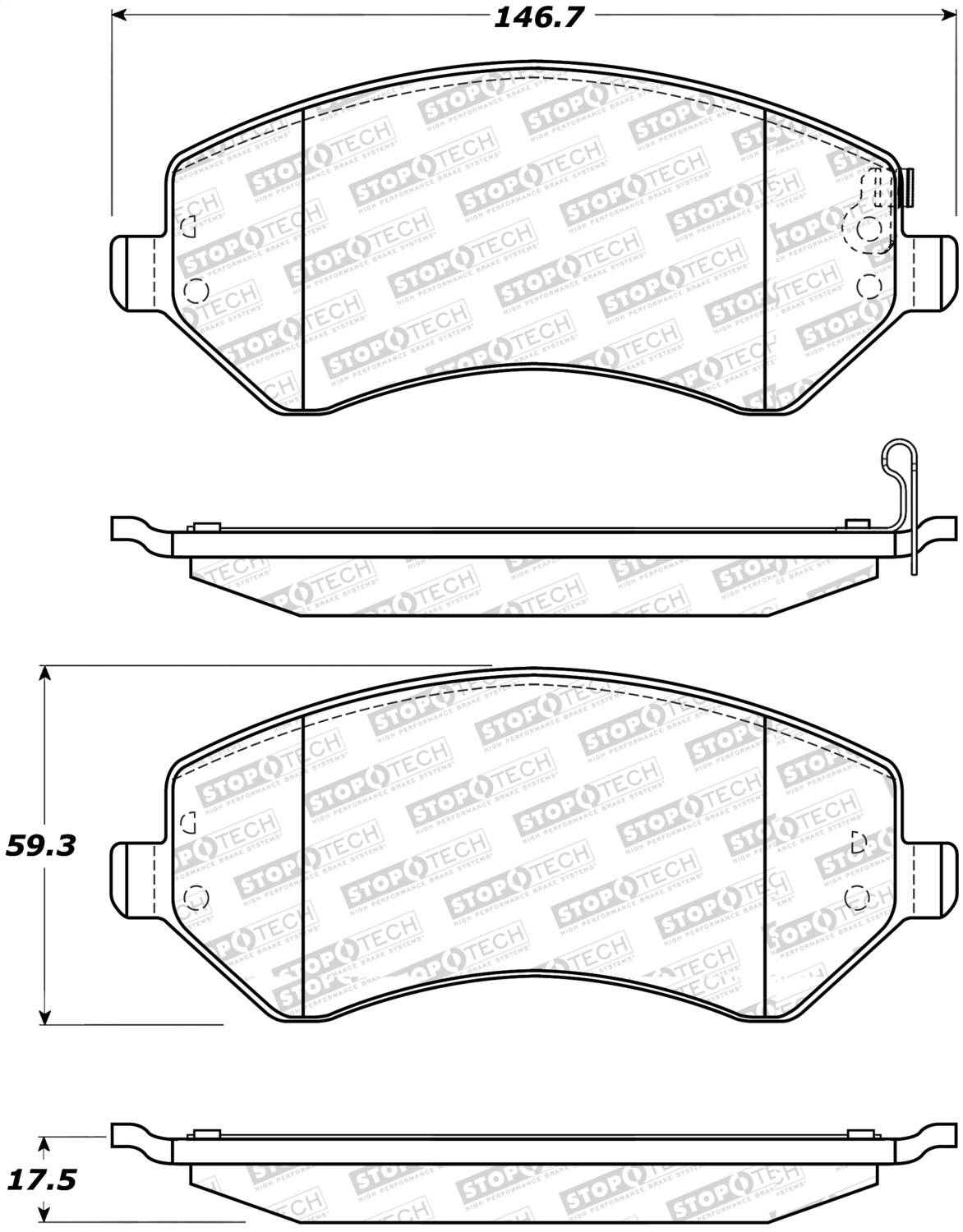 StopTech 305.08560 - Street Select Brake Pads StopTech 305.08560 - Street Select Brake Pads
