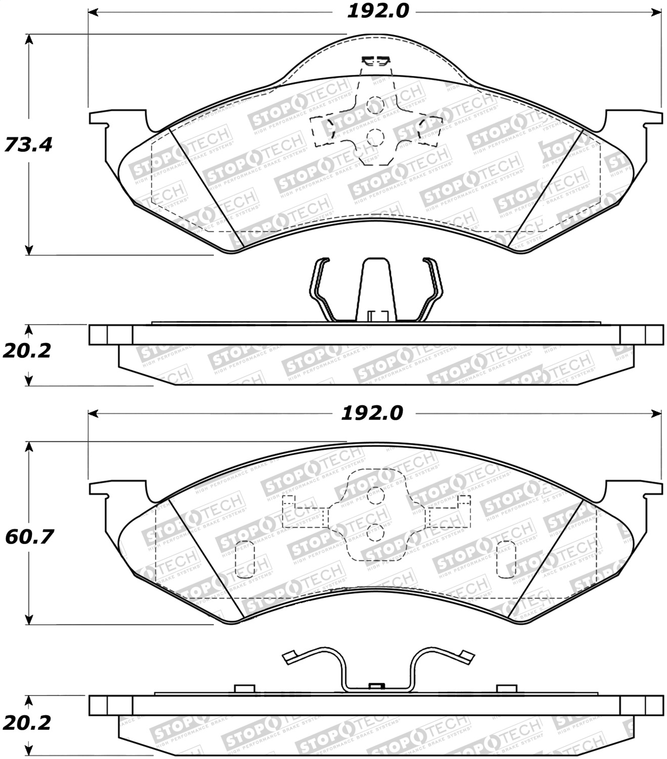 StopTech 305.08200 - Street Select Brake Pads