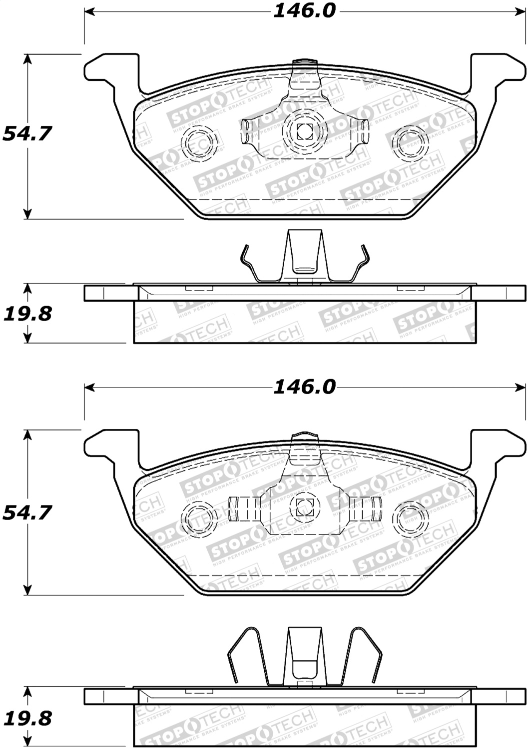 StopTech 305.07680 - Street Select Brake Pads StopTech 305.07680 - Street Select Brake Pads
