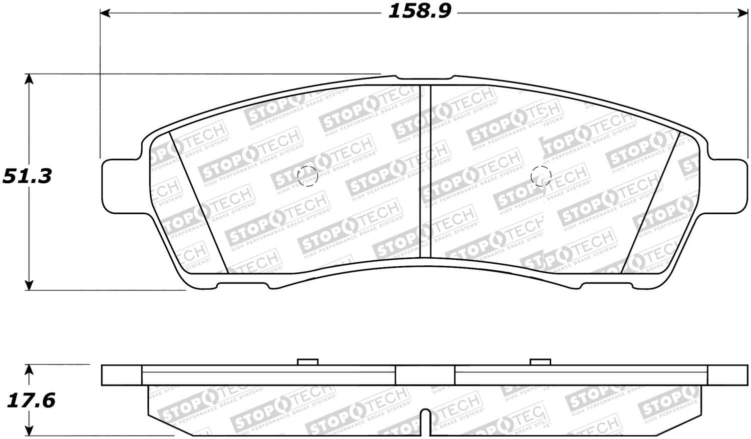 StopTech 305.07570 - Street Select Brake Pads StopTech 305.07570 - Street Select Brake Pads