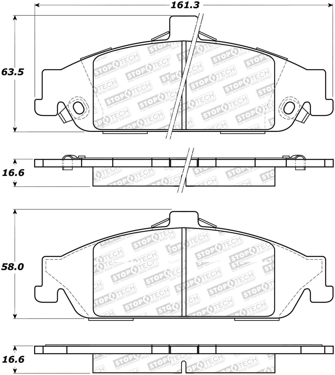 StopTech 305.07270 - Street Select Brake Pads StopTech 305.07270 - Street Select Brake Pads