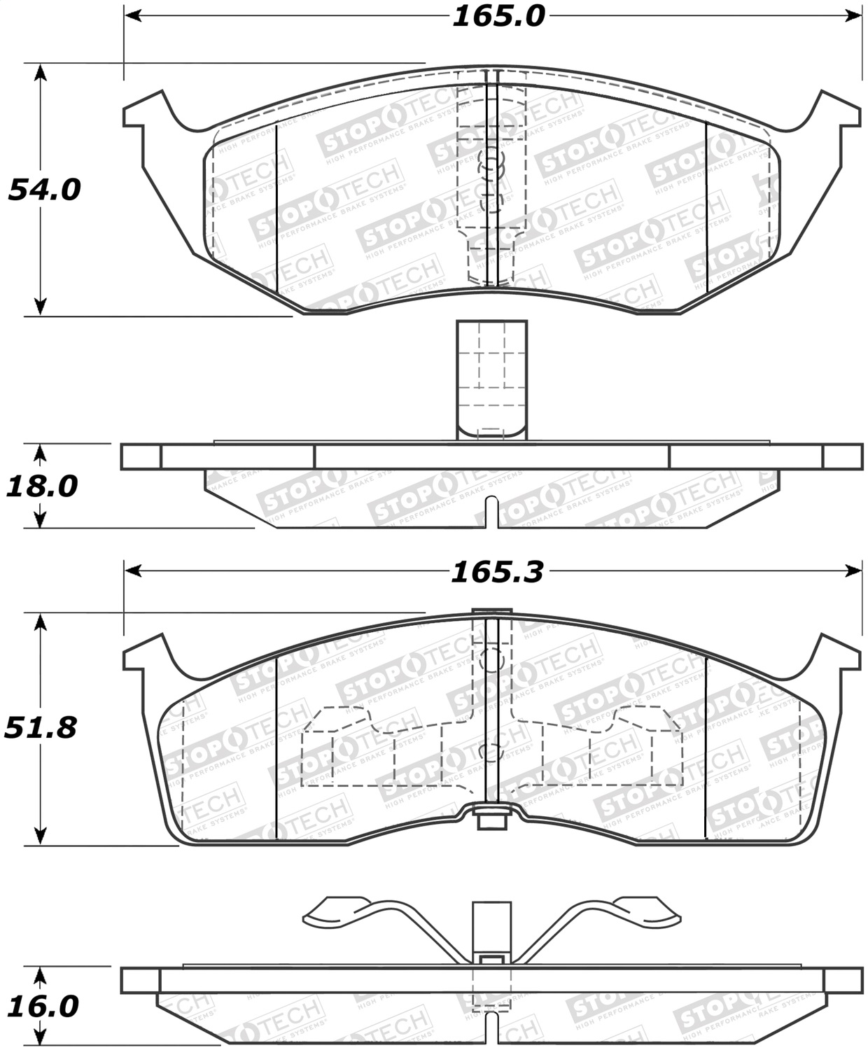StopTech 305.07300 - Street Select Brake Pads StopTech 305.07300 - Street Select Brake Pads