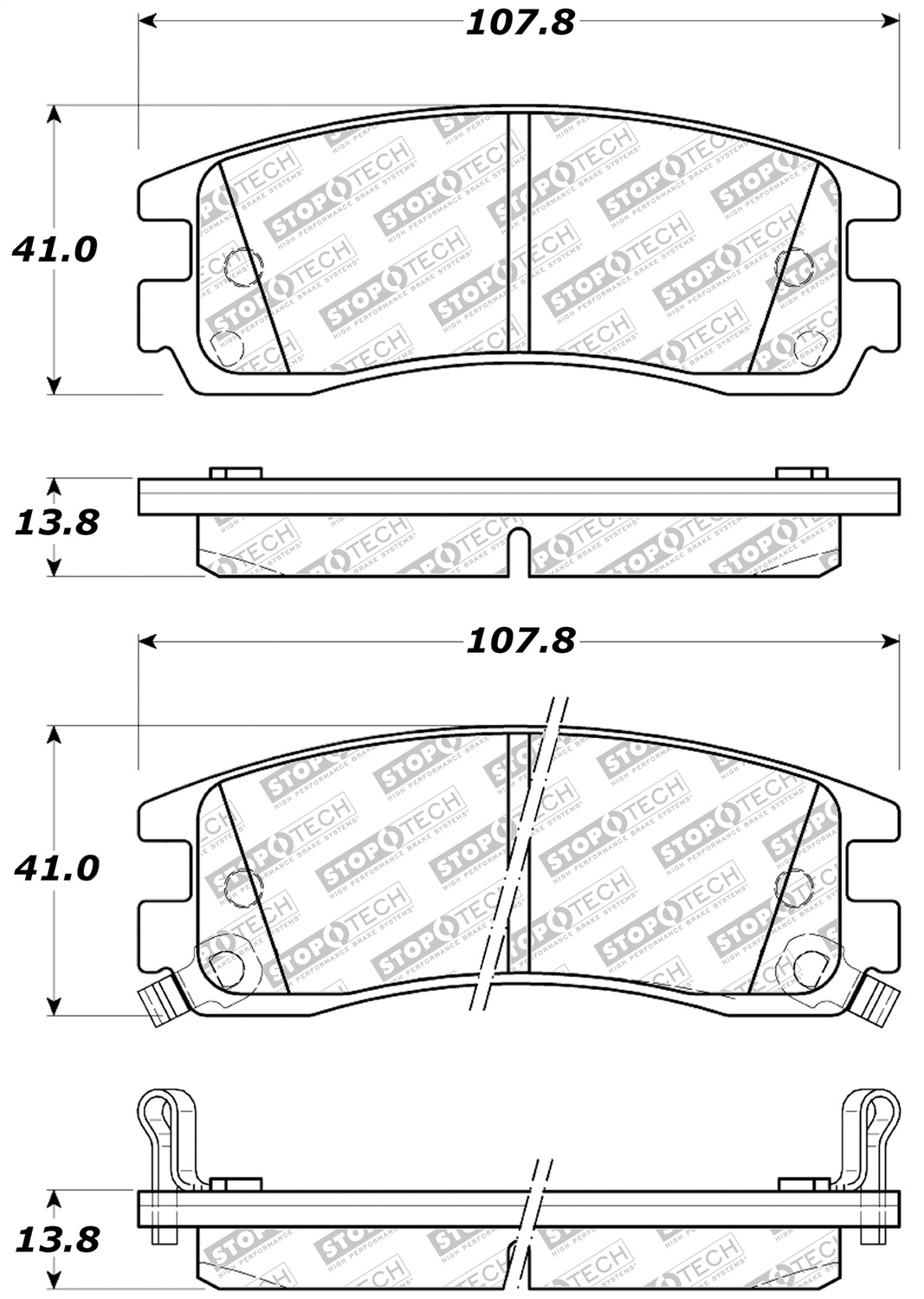 StopTech 305.06980 - Street Select Brake Pads - Front