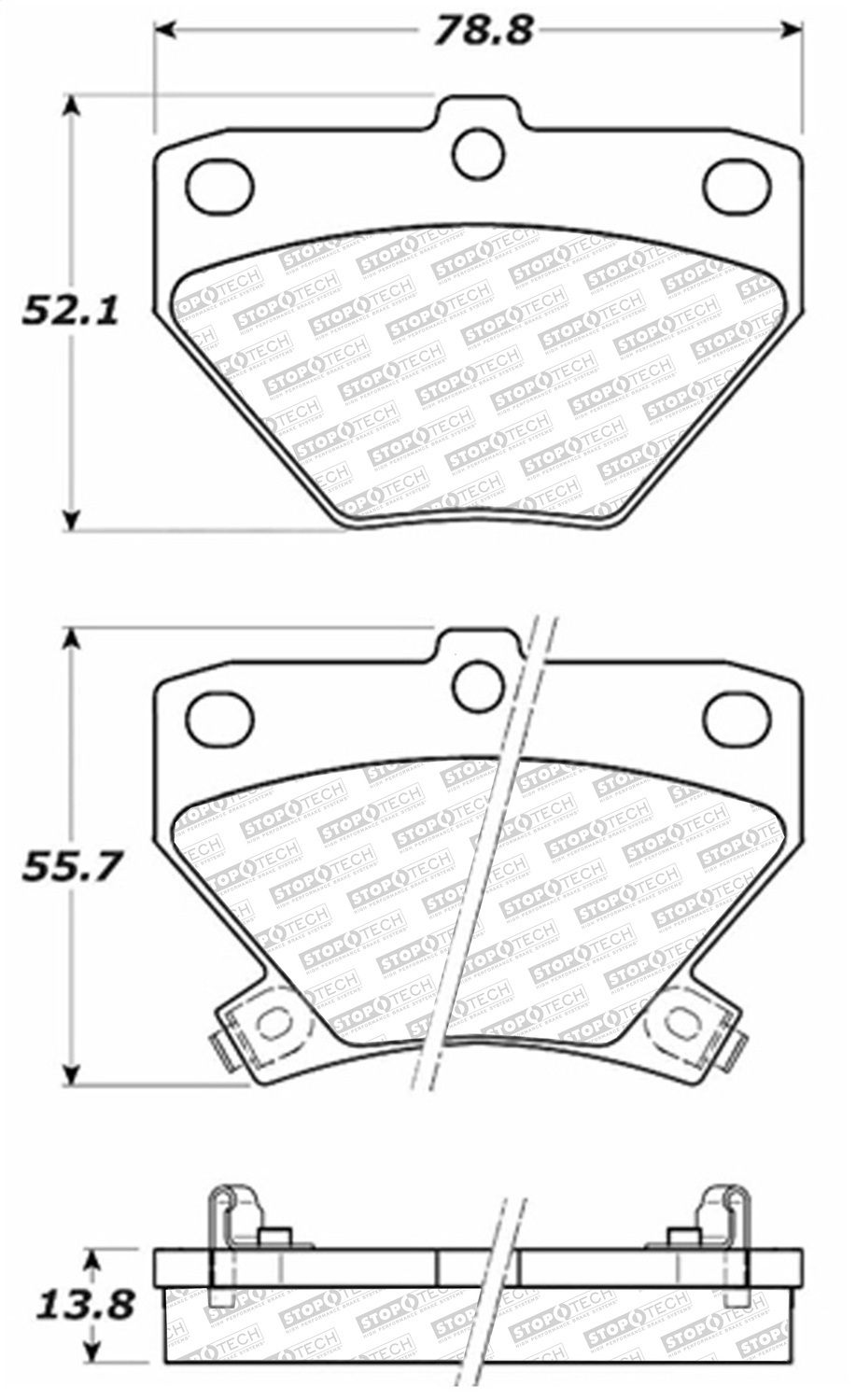 StopTech 305.08230 - Street Select Brake Pads with Hardware