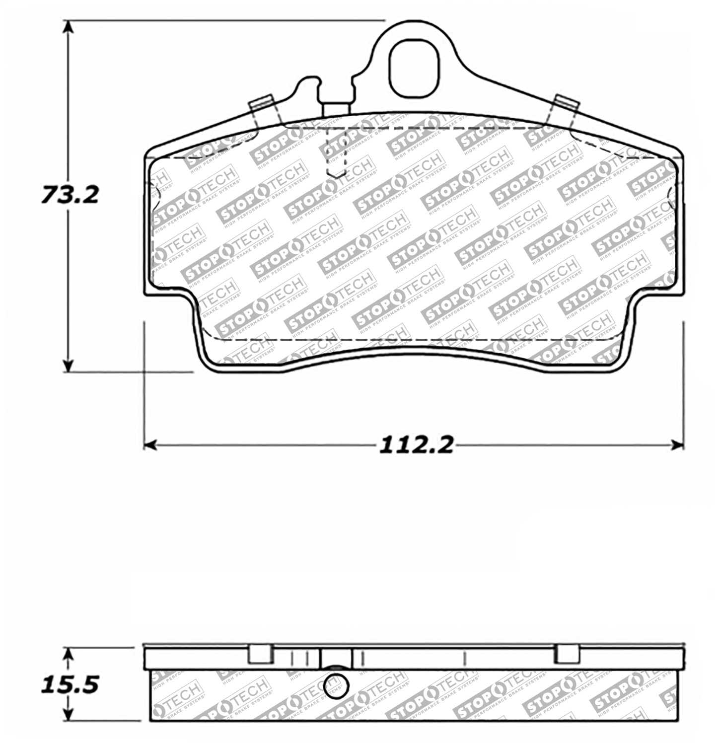 StopTech 305.07380 - Street Select Brake Pads with Hardware