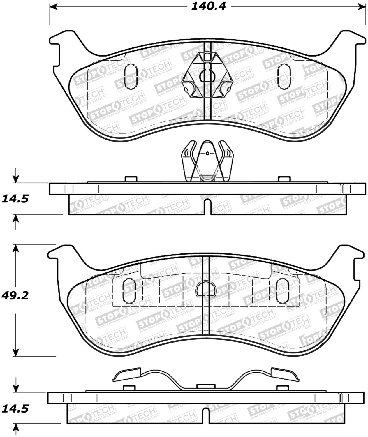 StopTech 305.08810 - Street Select Brake Pads StopTech 305.08810 - Street Select Brake Pads