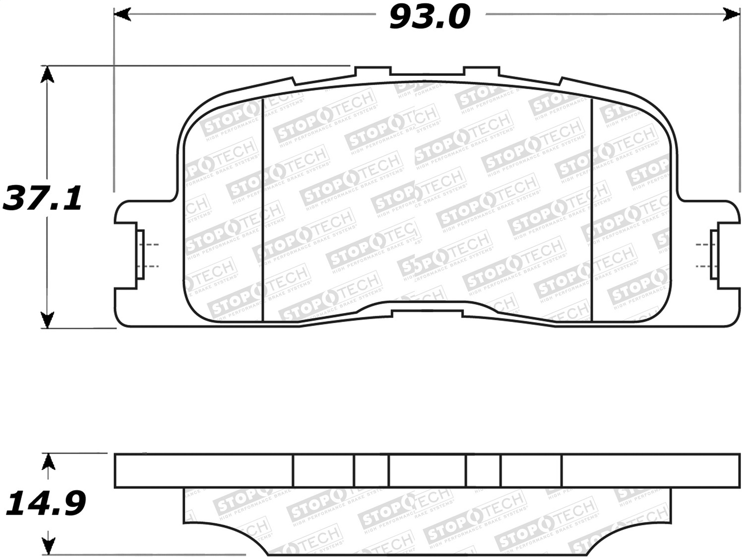 StopTech 305.08850 - Street Select Brake Pads StopTech 305.08850 - Street Select Brake Pads